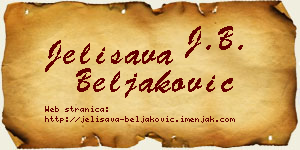 Jelisava Beljaković vizit kartica